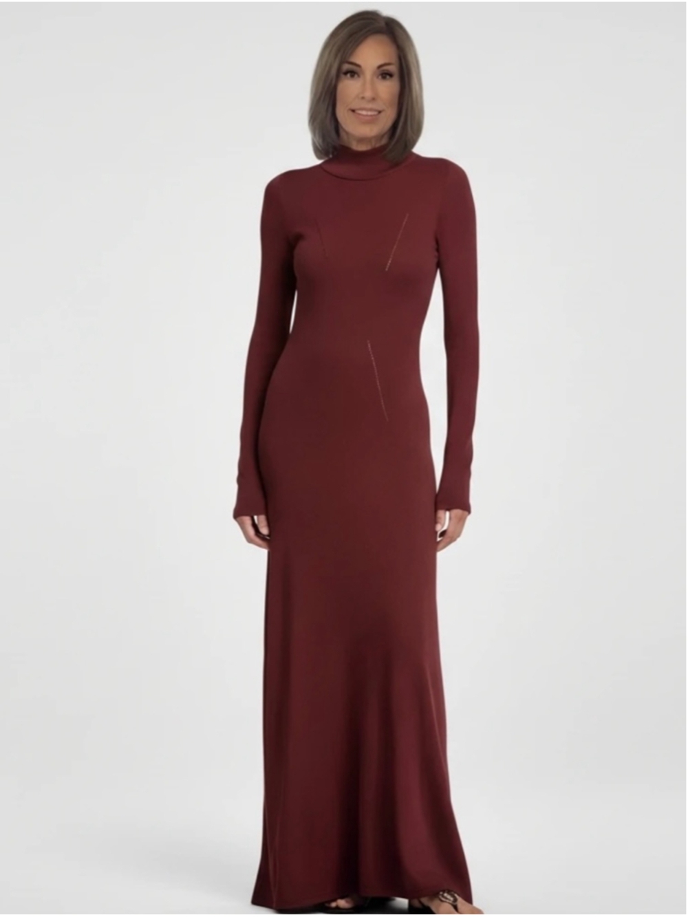 Solid & Striped The Payton Turtleneck Maxi Dress Nutmeg NWT Size XL